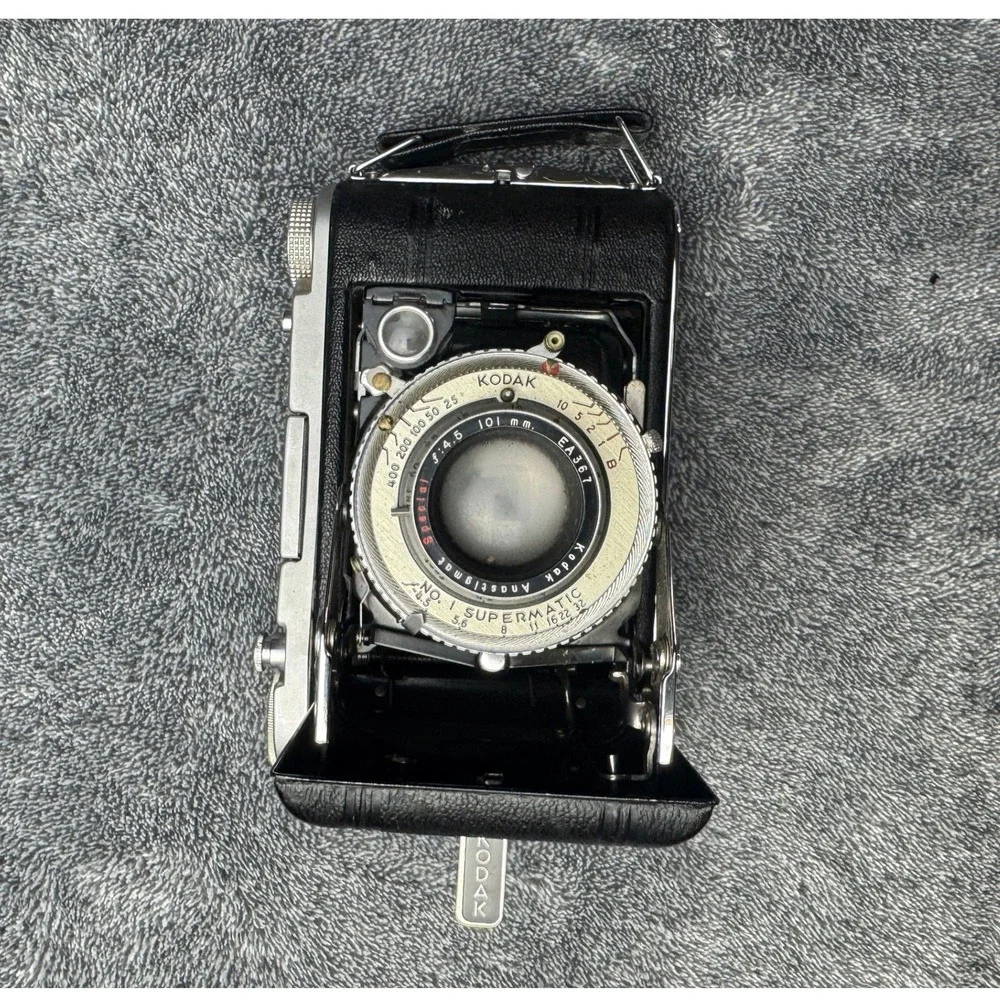 Vintage Kodak Monitor Six-20 Folding Camera 620 Film w/ Leather Case USA